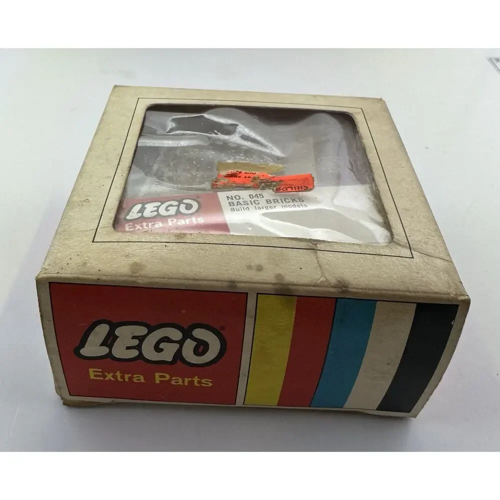 Vintage 1969 LEGO Samsonite Set 045-2 Assorted Parts Clear Bricks w Base
